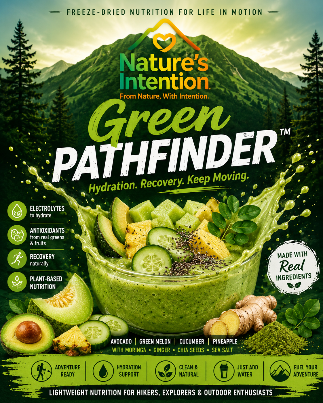 Green Pathfinder Smoothie - Freeze Dried Powder Smoothie