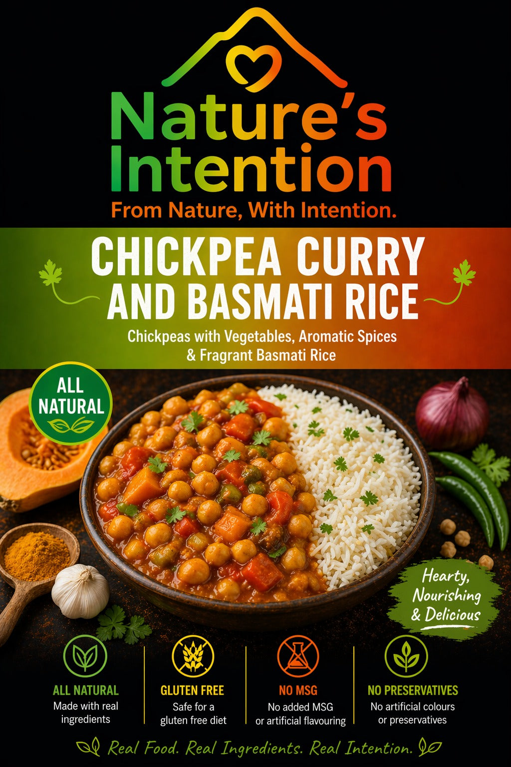 Chickpea Curry and Rice Hiking Food Pack - Freeze-dried